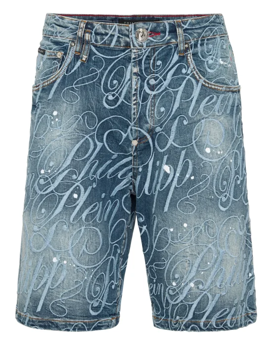 Denim Shorts Formentera Logo