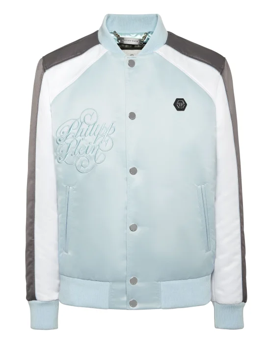 Satin Bomber Jacket Logo