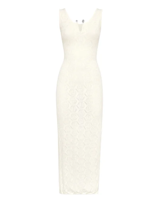 Viscose Long Dress Monogram