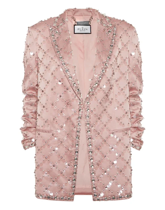 Blazer Boyfriend Fit Plein Paillettes