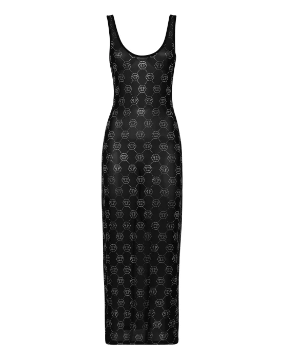 Long Dress Monogram Strass