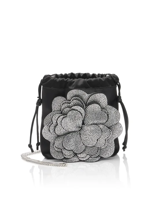 Small Top Handle Bag Flower Strass