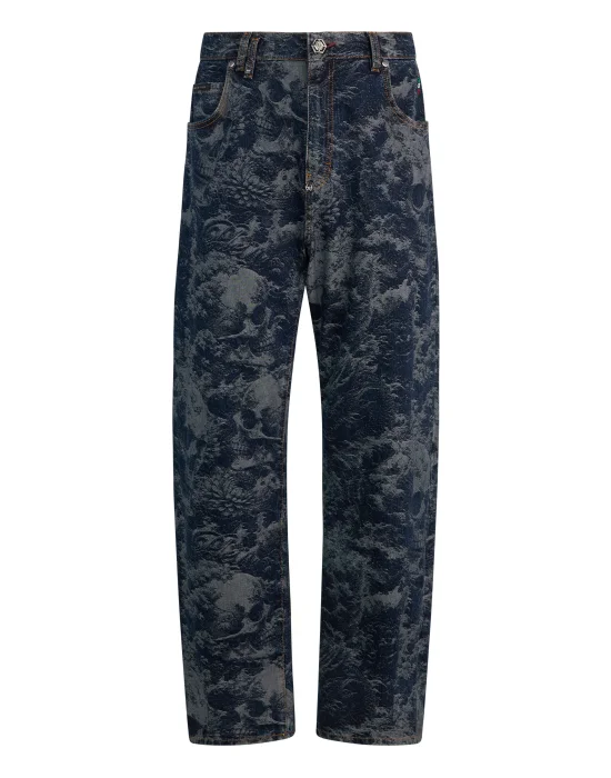 Beach Boy Fit Jeans All-Over Skulls Skull