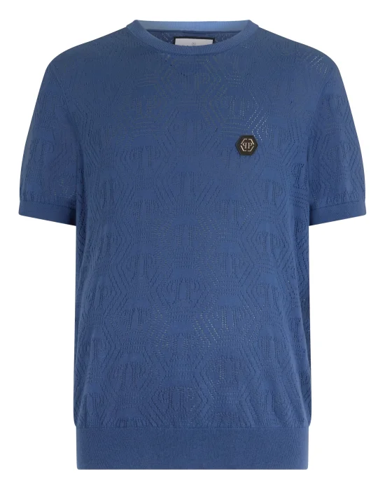 Round Neck T-Shirt Openwork Monogram