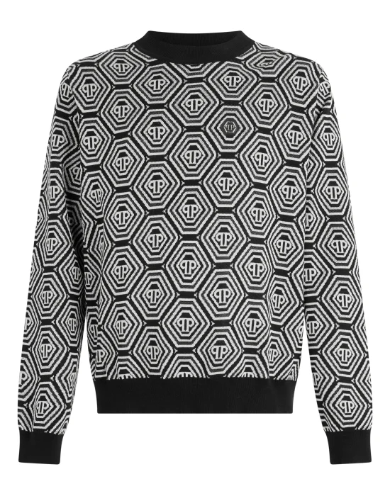 Round Neck Pullover Monogram 70's