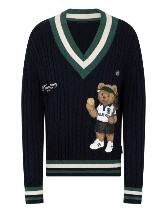 V-Neck Pullover Plein Tennis
