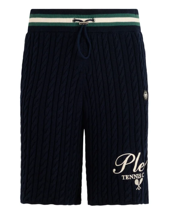 Knitted Drawstring Shorts Plein Tennis