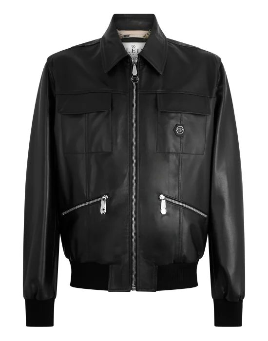 Nappa Leather Bomber Palms