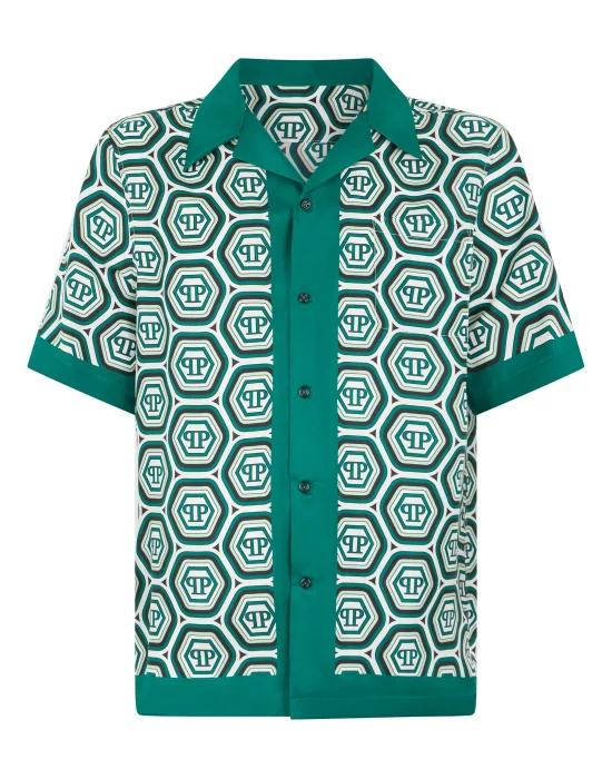 Silk Bowling Shirt Monogram 70's