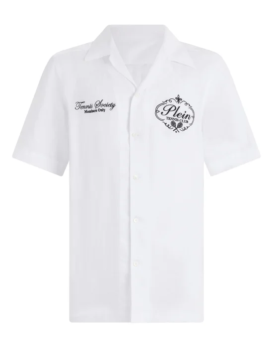 Linen Bowling Shirt Tennis Club