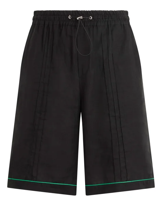 Linen Drawstring Shorts Plein Tennis