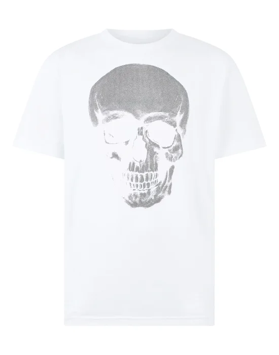 Round Neck T-Shirt Glitter Skull