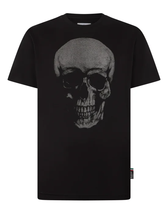Round Neck T-Shirt Glitter Skull