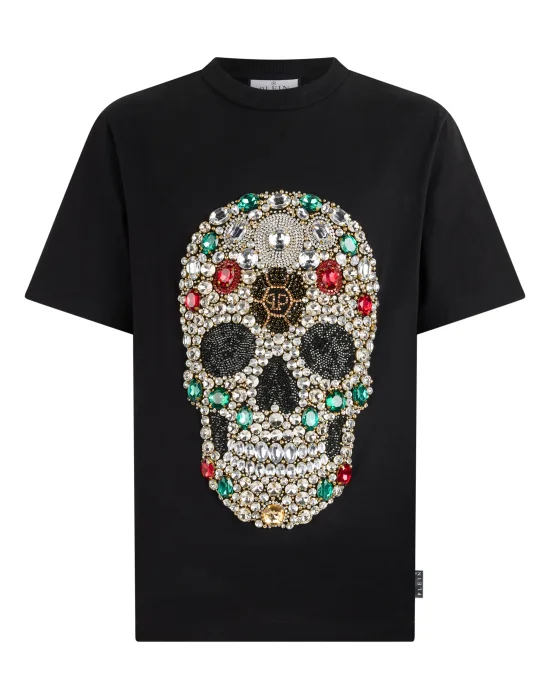 Round Neck T-Shirt Skull Stones