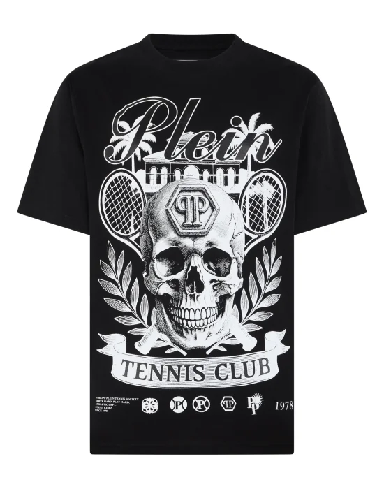 Round Neck T-Shirt Skull Tennis Club