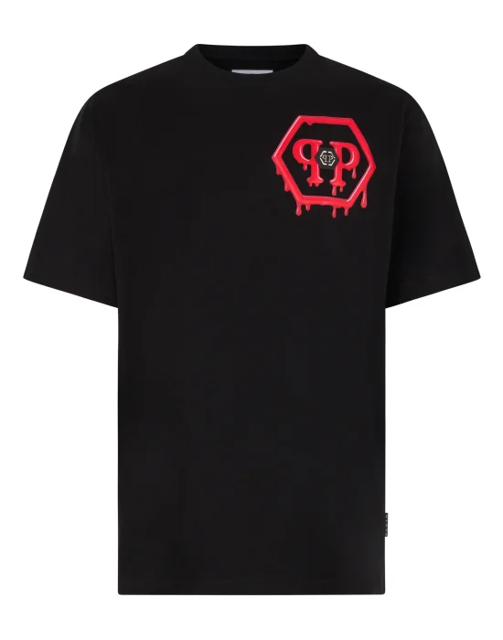 Round Neck T-Shirt Puffy Hexagon