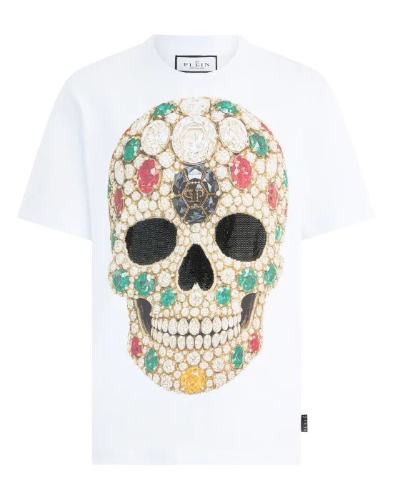 Round Neck T-Shirt Skull Stones