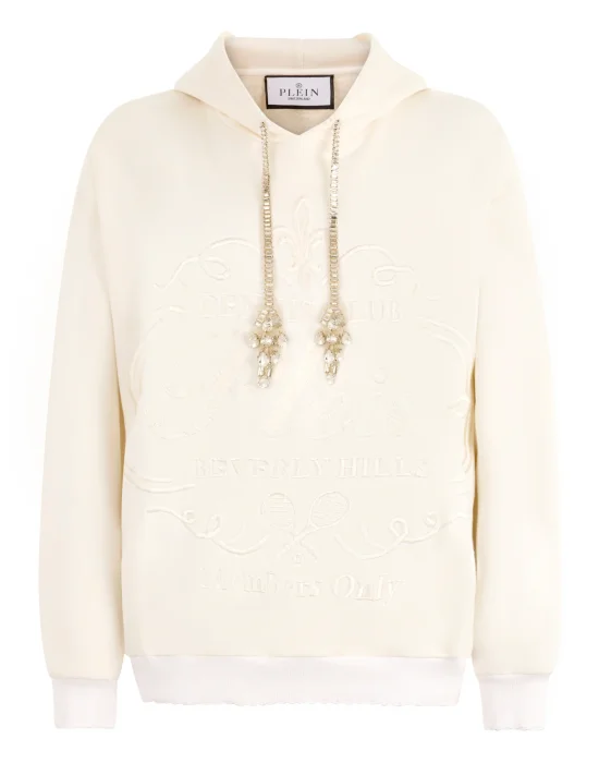 Washed Hoodie Tennis Club Crystals
