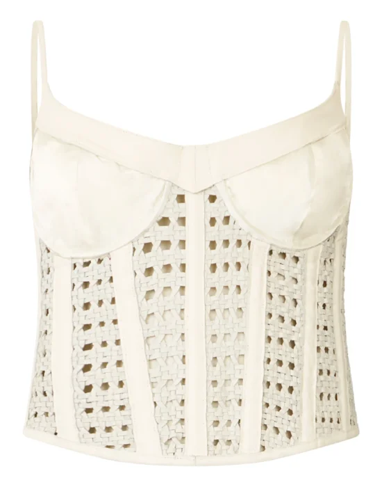 Weaved Leather Bustier