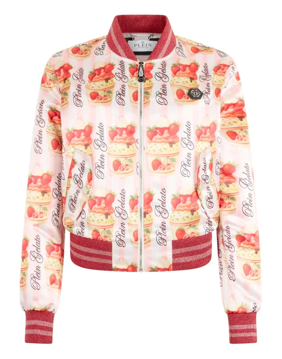 Satin Bomber Jacket Ice Cream