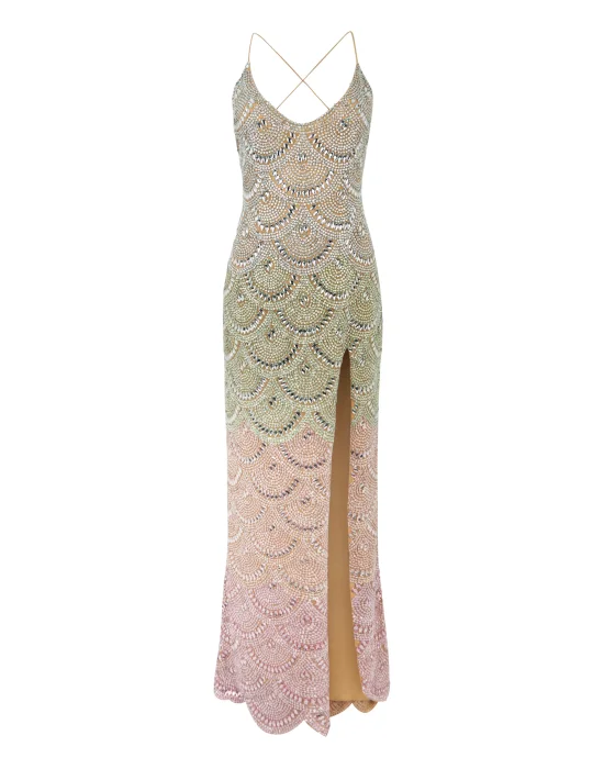 Long Dress Multicolor Waves