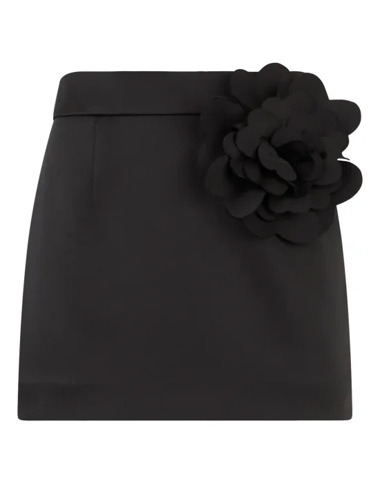 Satin Mini Skirt Rose