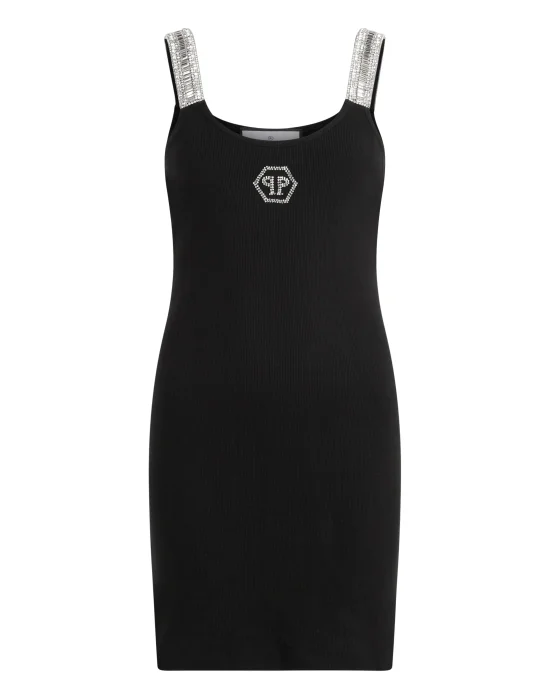 Mini Tank Dress Strass Hexagon