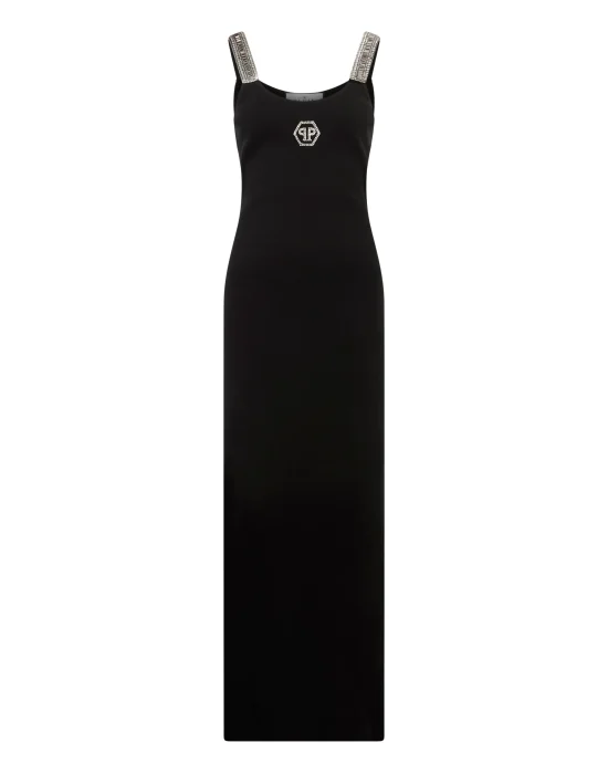 Long Tank Dress Strass Hexagon