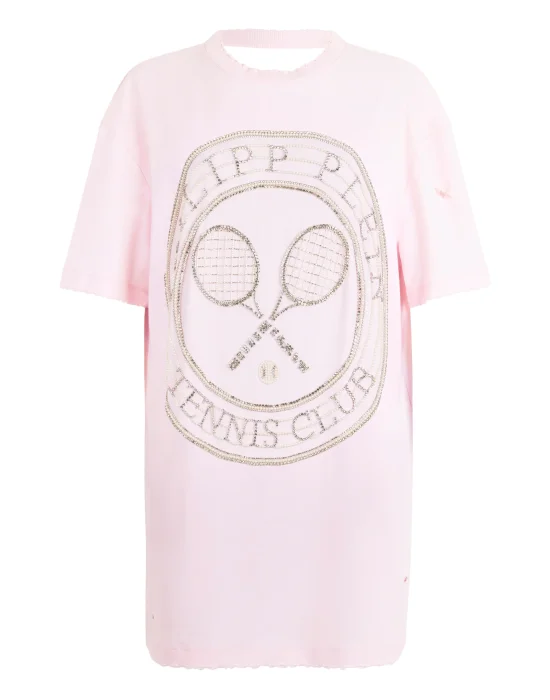 Open Back T-Shirt Mini Dress Tennis Club