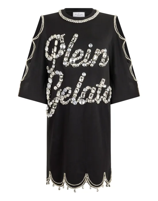 Mini T-Shirt Dress Crystal Waves