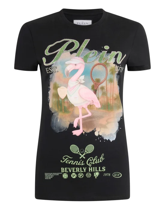 Sexy Pure Fit T-Shirt Tennis Club Strass