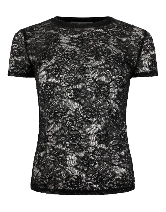 Lace Sexy Pure Fit T-Shirt Monogram Strass