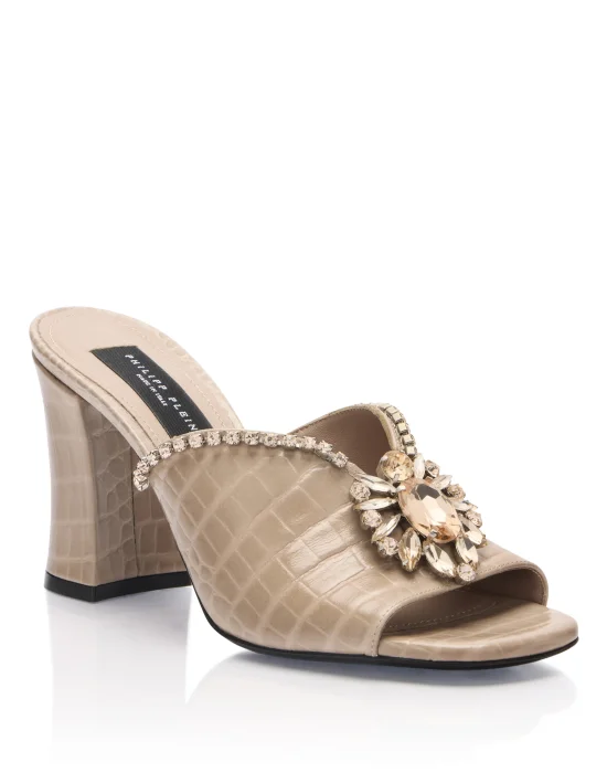 Mid-Heel Platform Sandals Broche Cocco