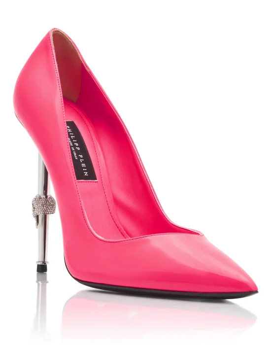 Patent Leather Decolette Skull Fluo 12