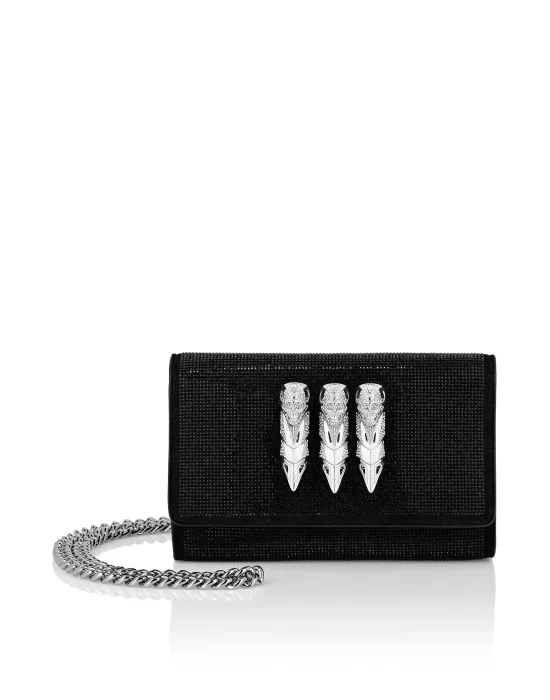 Suede/Strass Clutch