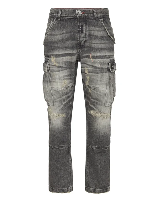 Denim Cargo Trousers