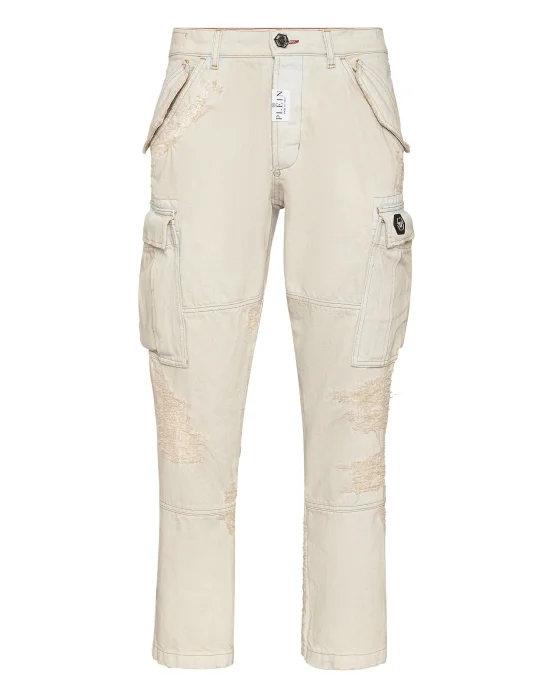 Denim Cargo Trousers