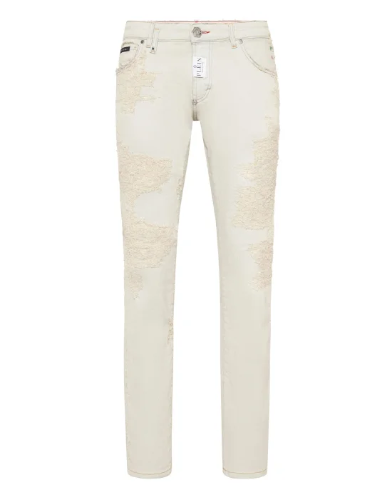 Denim Super Straight Cut Trousers