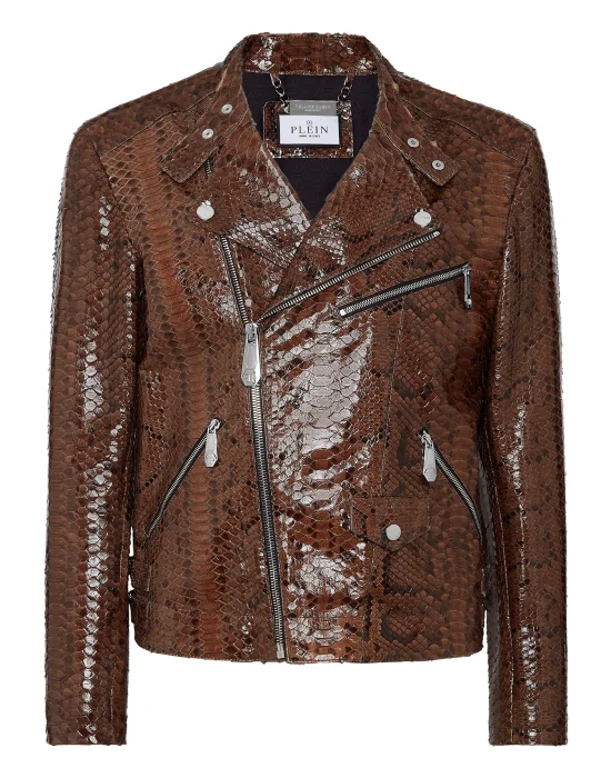 Python Leather Jacket