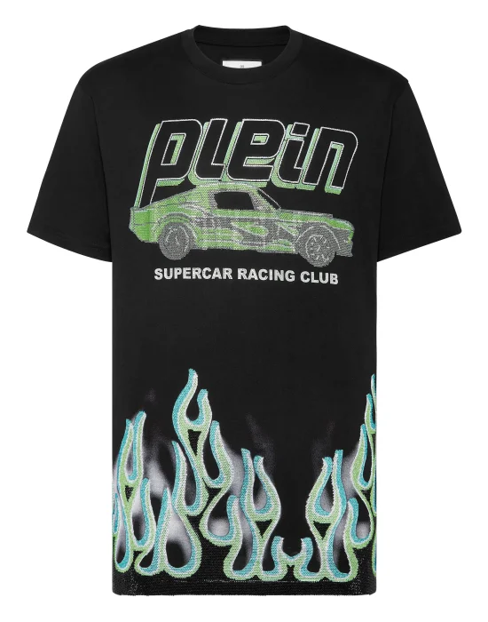 Jersey T-shirt Round Neck SS Strass Flame Racing