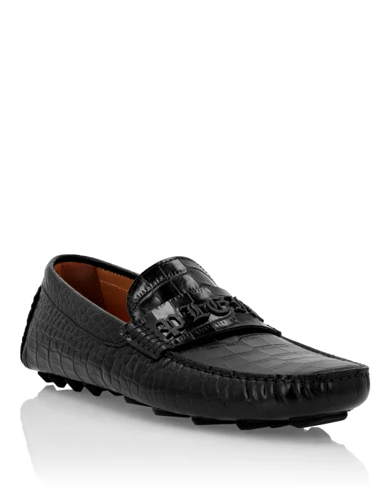 Croco Leather Moccasin Gothic Plein