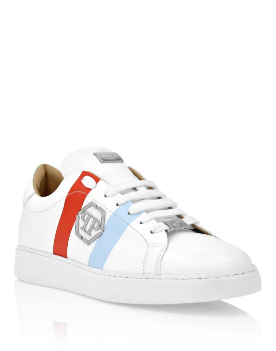 Leather Lo-Top Sneakers Hexagon