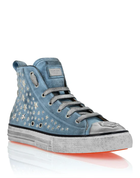 Suede Hi-Top Sneakers Studs