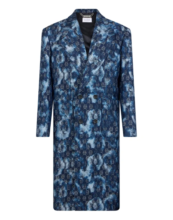 Jacquard Denim Coat Monogram