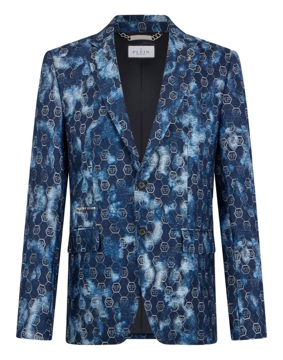 Jacquard Denim Blazer Monogram