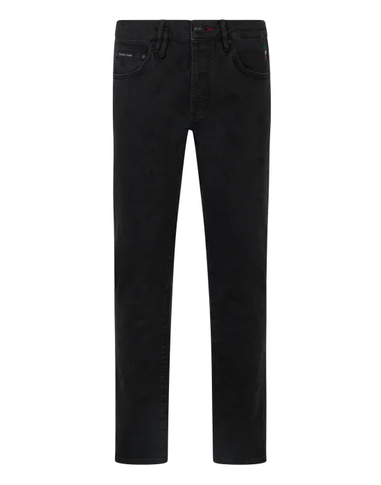 Embroidered Super Straight Cut Jeans Monogram