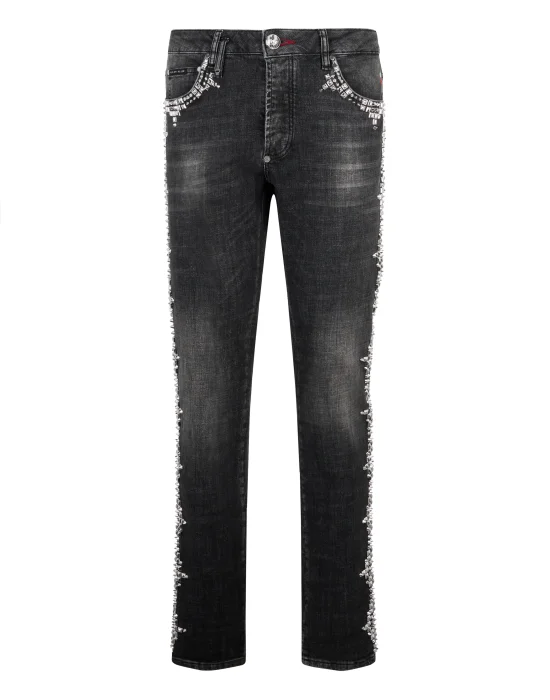 Super Straight Cut Jeans Studs