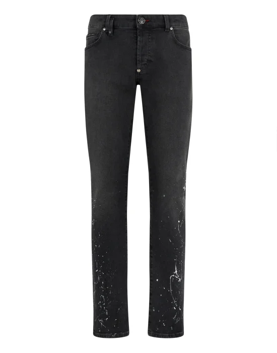 Super Straight Cut Jeans Paint