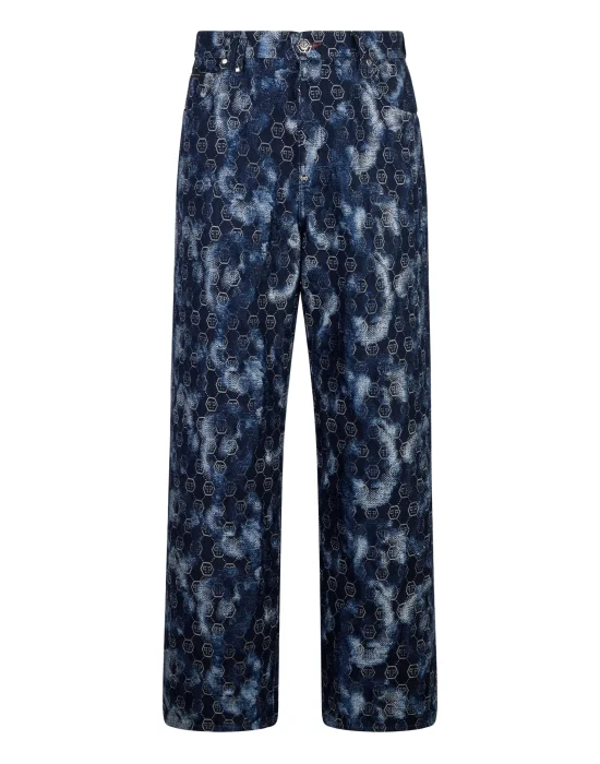 Beach Boy Fit Jeans Jacquard Monogram