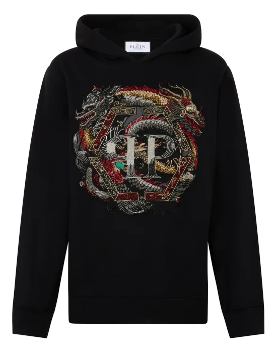 Fleece Hoodie Sweatshirt Dragon